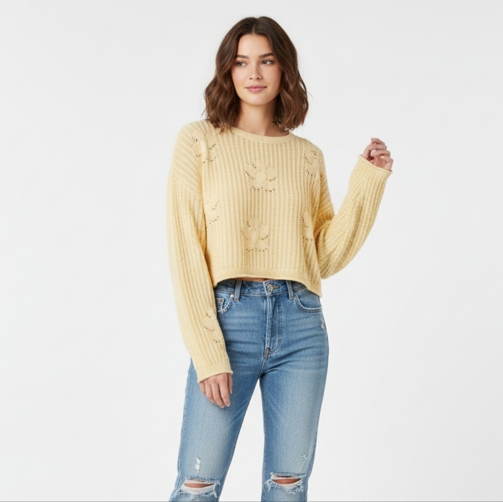 Sincerely Jules Cream Knit Women's Sweater
